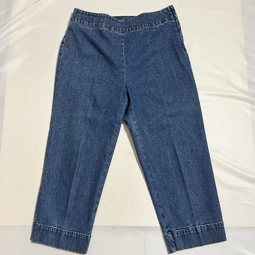 Vintage Ralph Laurenp Pants Womens 8P RRL Jeans Co Baggy Stretch Zip Capris